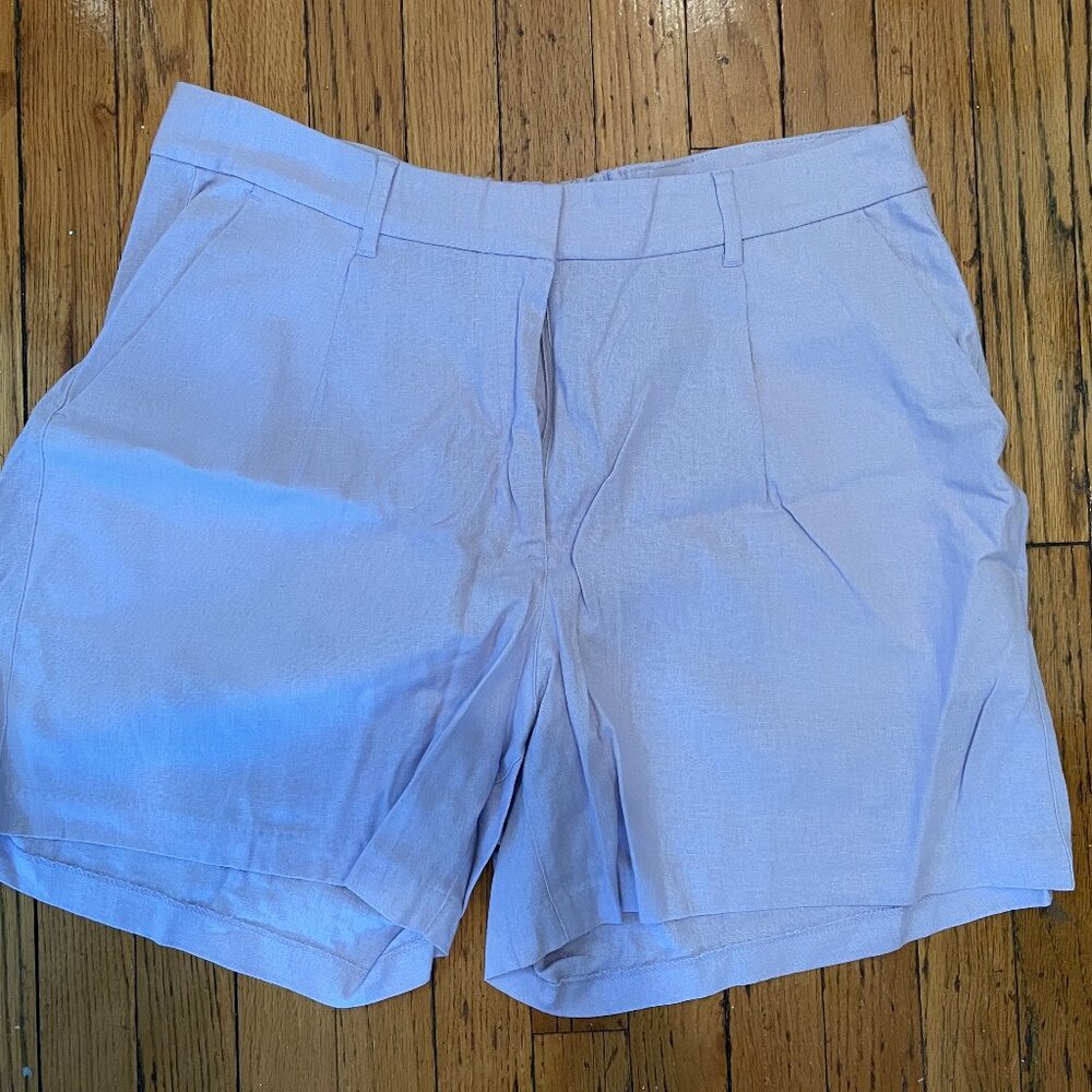 Linen blend shorts size XL in lavender/pastel purple
